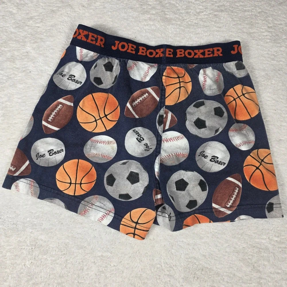 Joe Boxer Briefs Boys XL 18/20‎ Navy Blue  Sports Print Cotton Trunks Underwear